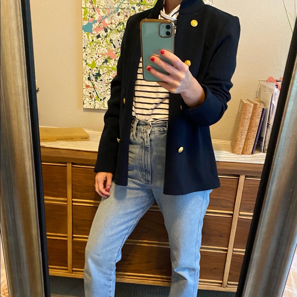 Vintage Lauren by Ralph Lauren navy wool blazer- size small